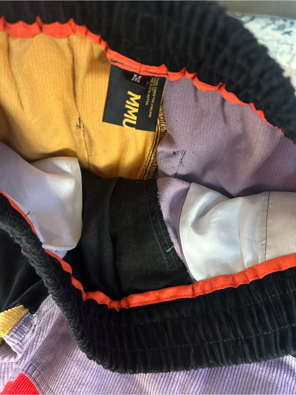 Colorblock Corduroy Cargo Pants - Multicolor - Picture 3 of 10